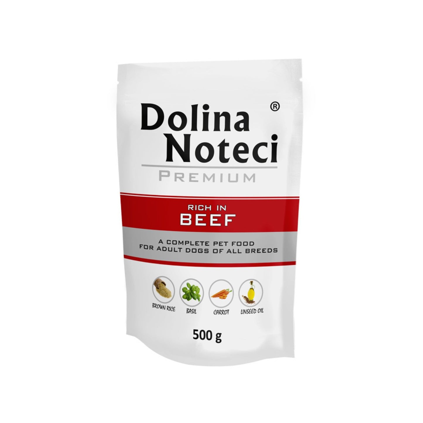 Dolina Noteci Premium Hrana Umeda pentru Caini cu Vita 500g