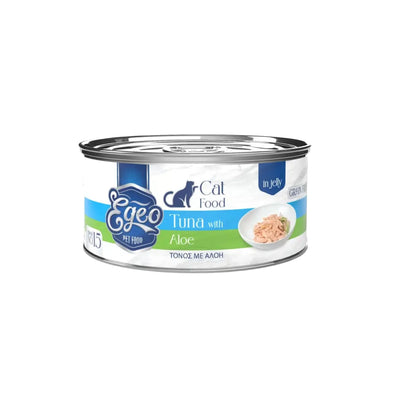 EGEO CATADULT TUNA WITH ALOE JELLY, Hrana umeda pentru Pisici Adult, Ton si Aloe, Fara Cereale, 85g