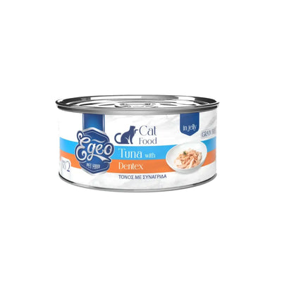 EGEO TUNA WITH DENTEX JELLY, Hrana umeda pentru Pisici Adult, Cu Ton si Dentex, Fara Cereale, 85g