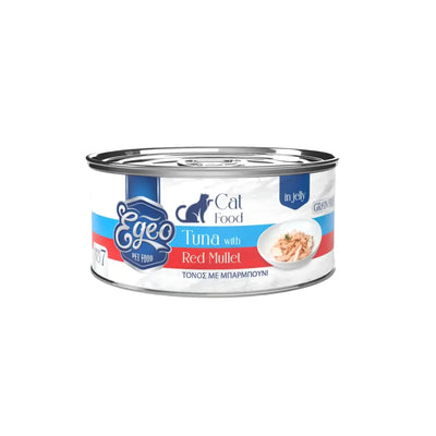 EGEO TUNA WITH RED MULLET JELLY, Hrana umeda pentru Pisici Adult, Cu Ton si Barbun, Fara Cereale, 85g
