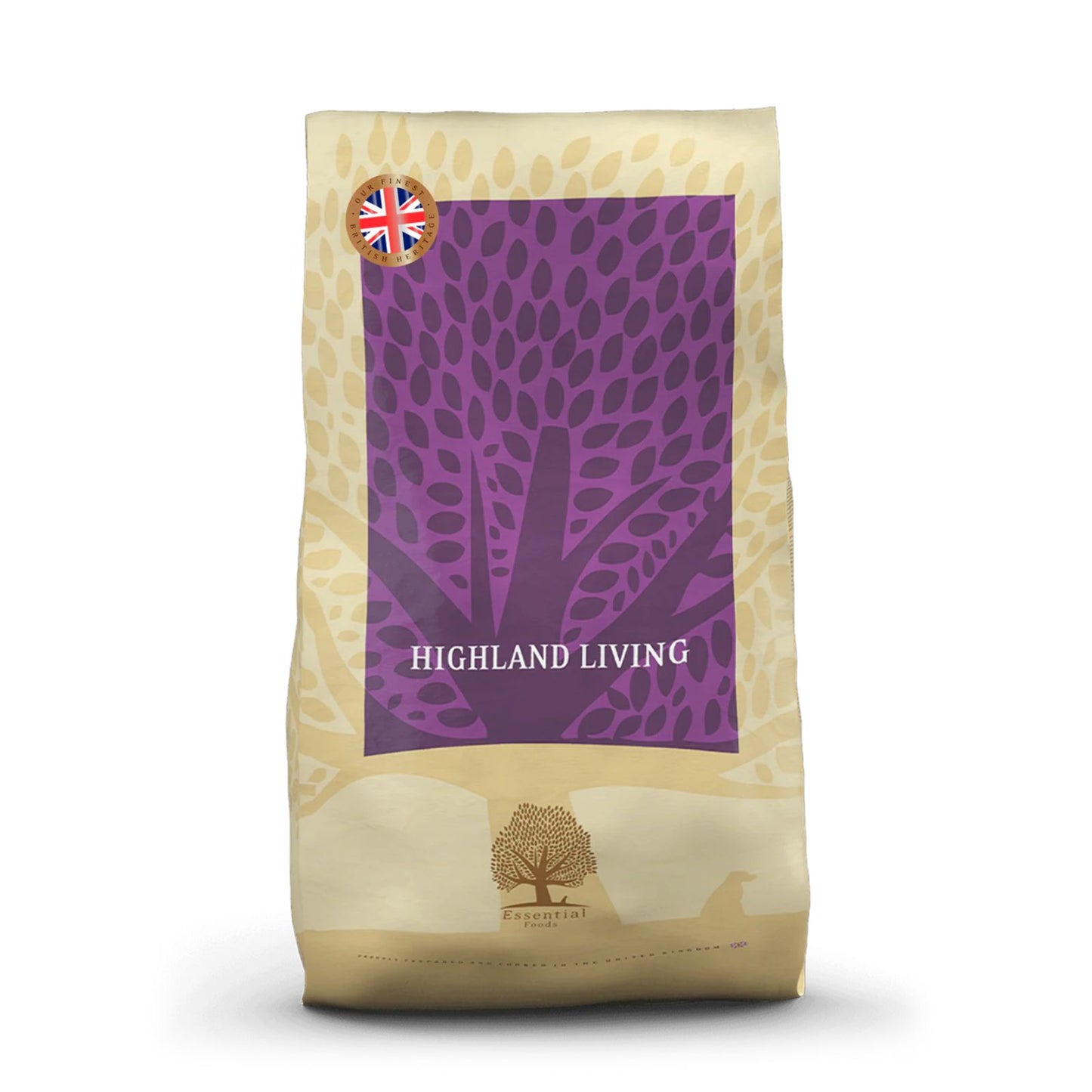 Essential Highland Living, Hrana Uscata pentru Caini Adulti, cu Curcan, Vita Angus si Pasari Salbatice, Crocheta Mare, 10kg