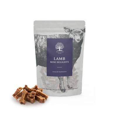 Essential Lamb Mini Delights, Recompense Naturale pentru Caini, cu Miel, 100g