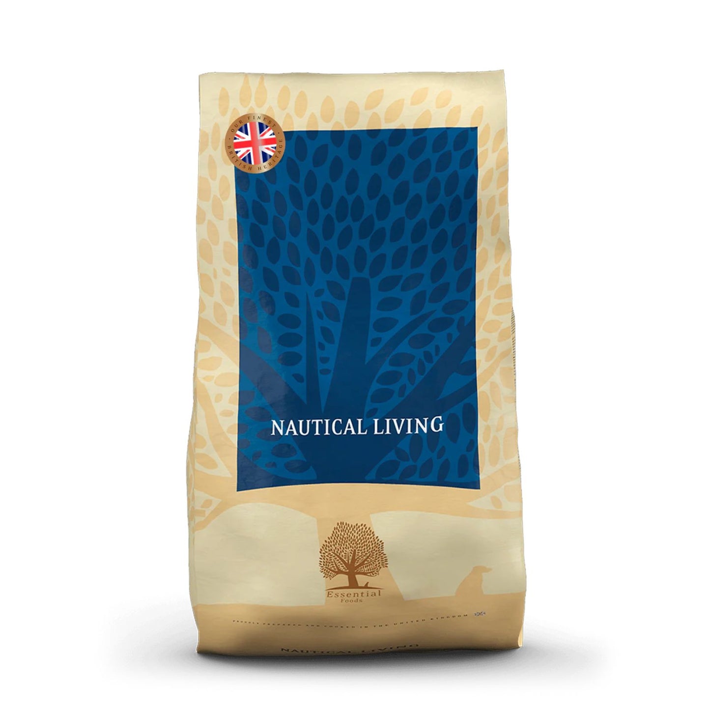 Essential Nautical Living, Hrana Uscata pentru Caini Adulti, cu Somon, Pastrav si Hering, Crocheta Mare, 10kg