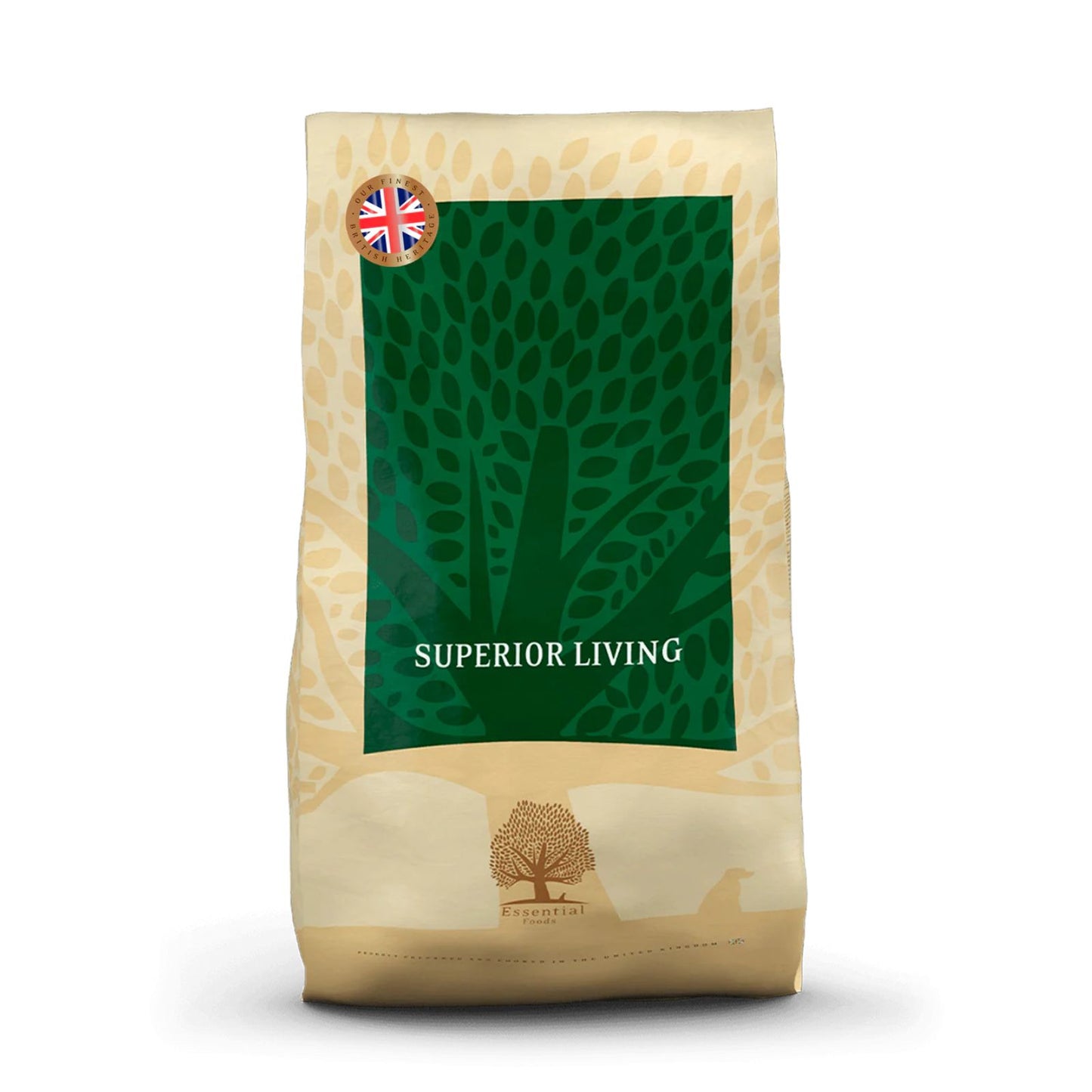 Essential Superior Living, Hrana Uscata pentru Caini Adulti, cu Pui, Rata si Peste, Crocheta Mare, 10kg