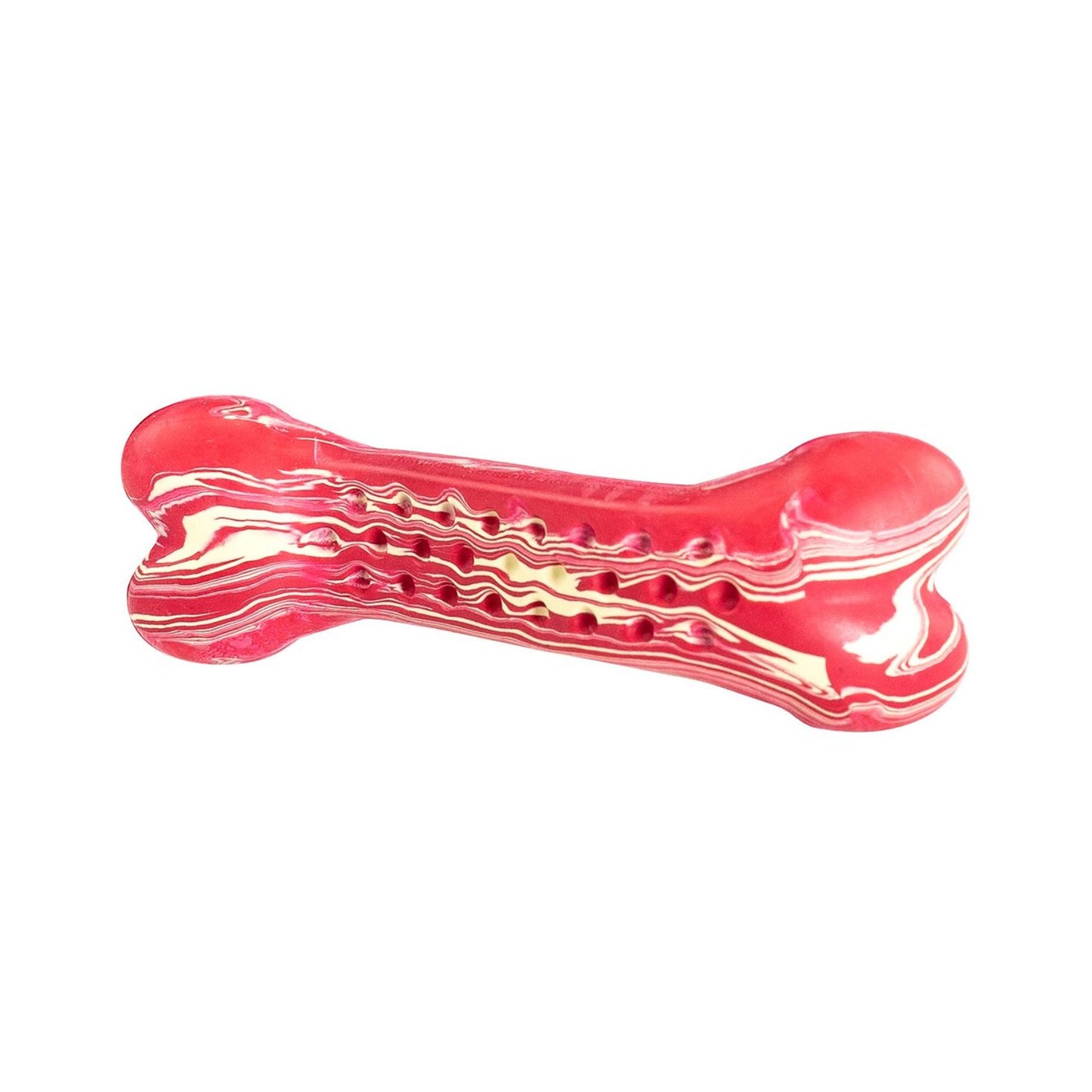 HipHop Dog, Os Antibacterian Dentar cu Aroma de Friptura de Vita, Cauciuc Natural, 13,5 cm, pentru Caini pana la 25 kg