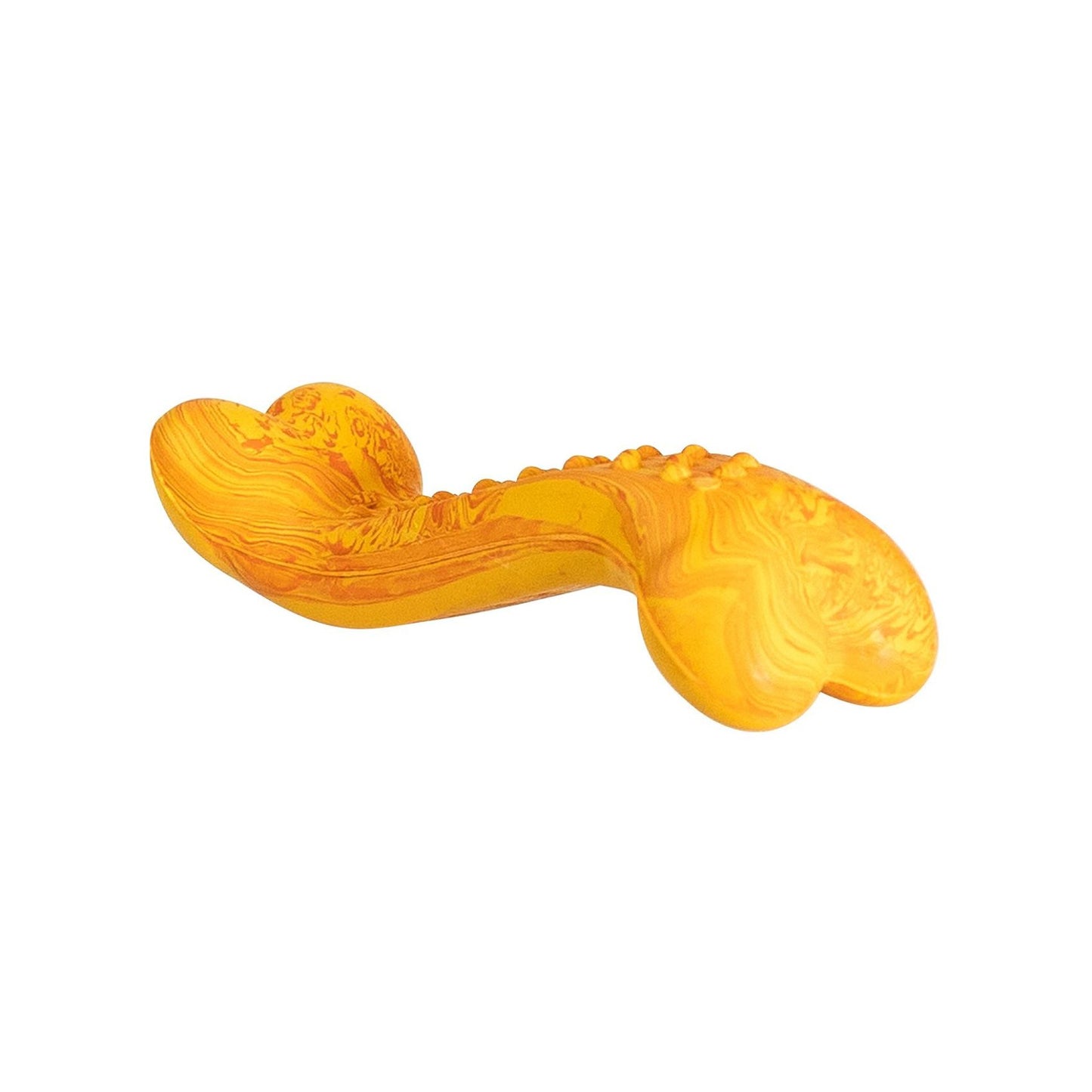 HipHop Dog, Os Antibacterian Dentar cu Aroma de Pui la Gratar, Cauciuc Natural, 11 cm, pentru Caini pana la 12 kg