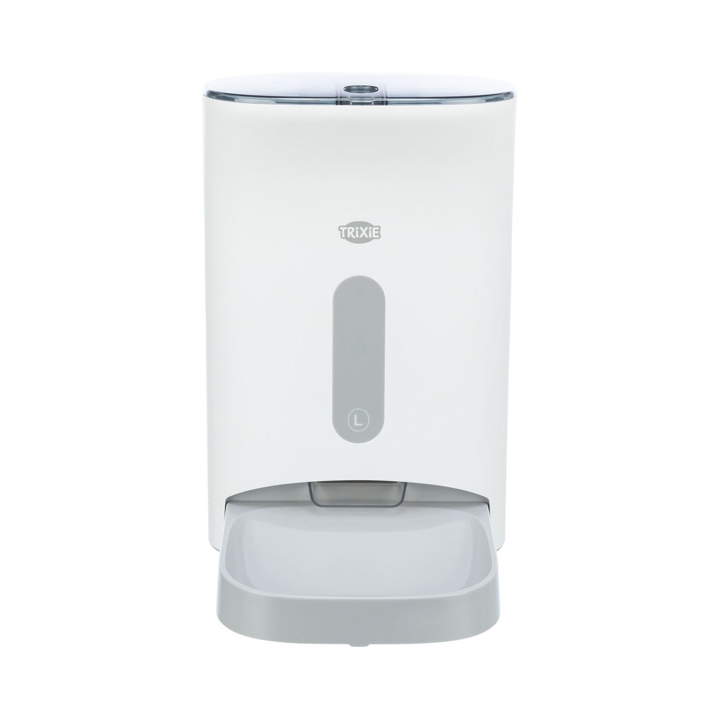 Hranitor Automat Programabil Trixie TX8 2.0, 4 Mese/Zi cu Mesaj Vocal, 4.5L, Alb/Gri