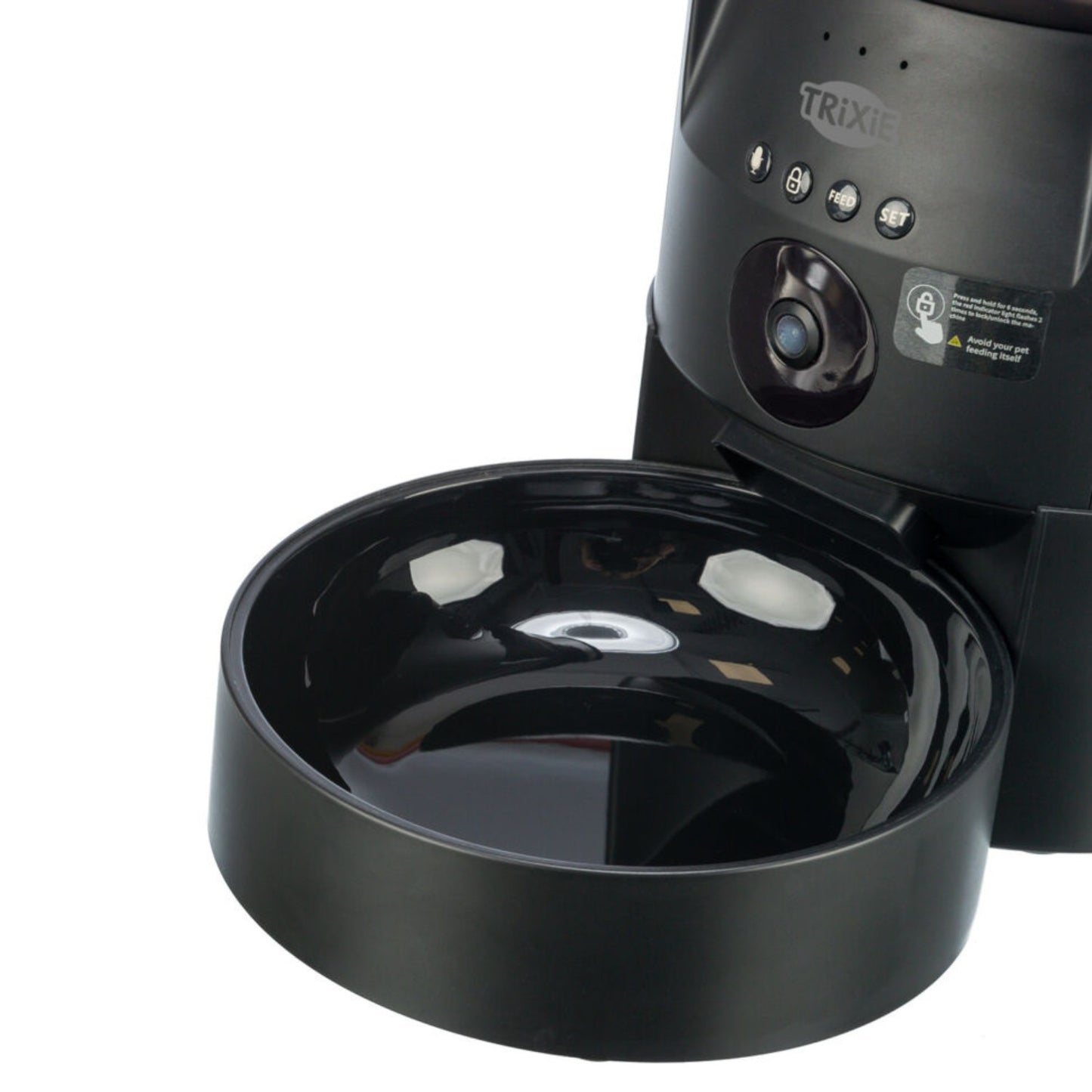 Hranitor Automat Smart Trixie TX-C cu Camera si Control prin Aplicatie, 10 Mese/Zi, 3L, Negru