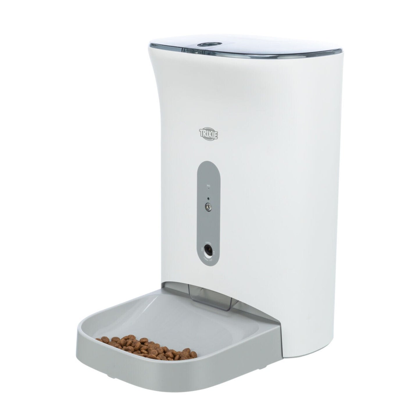 Hranitor Automat Smart Trixie TX8 Smart 2.0, cu Camera si Control prin Aplicatie, 4 Mese/Zi, 4.5L, Alb/Gri