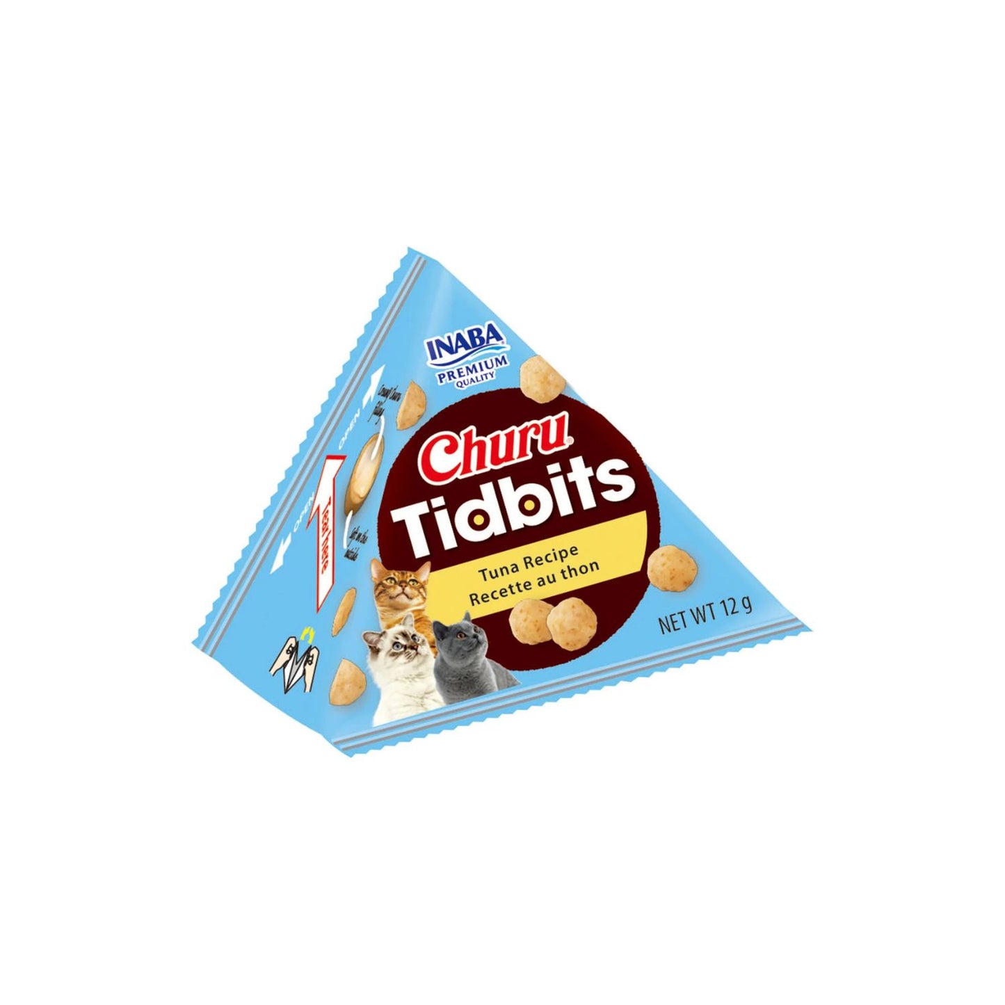 Inaba Churu Cat Tidbits Recompense Pisici cu Ton, Exterior Fraged si Umplutura Cremoasa, Fara Cereale, 3 Bucati