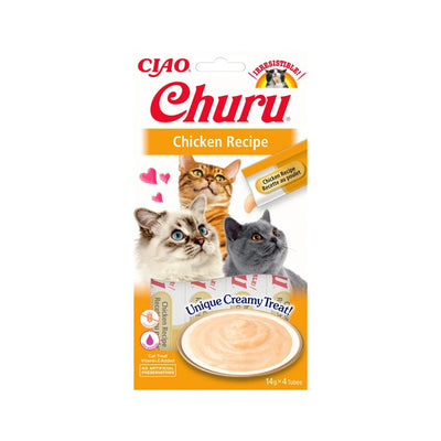 Inaba Churu Recompensa Cremoasa Pisici cu Pui, Fara Cereale, 4 x 14g