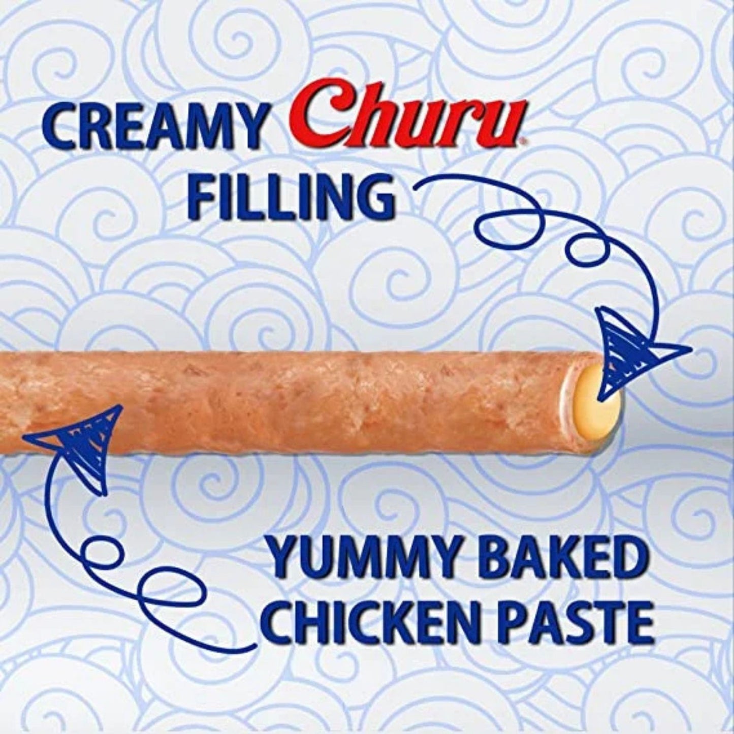 Inaba Churu Rolls Recompense pentru Caini, cu Pui, Exterior Copt si Umplutura Cremoasa, Fara Cereale, 8 x 12g