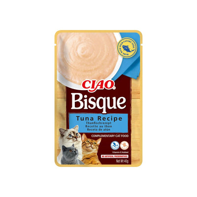Inaba Ciao Churu Bisque pentru Pisici cu Ton, Hrana Umeda Complementara, Fara Cereale, 40g