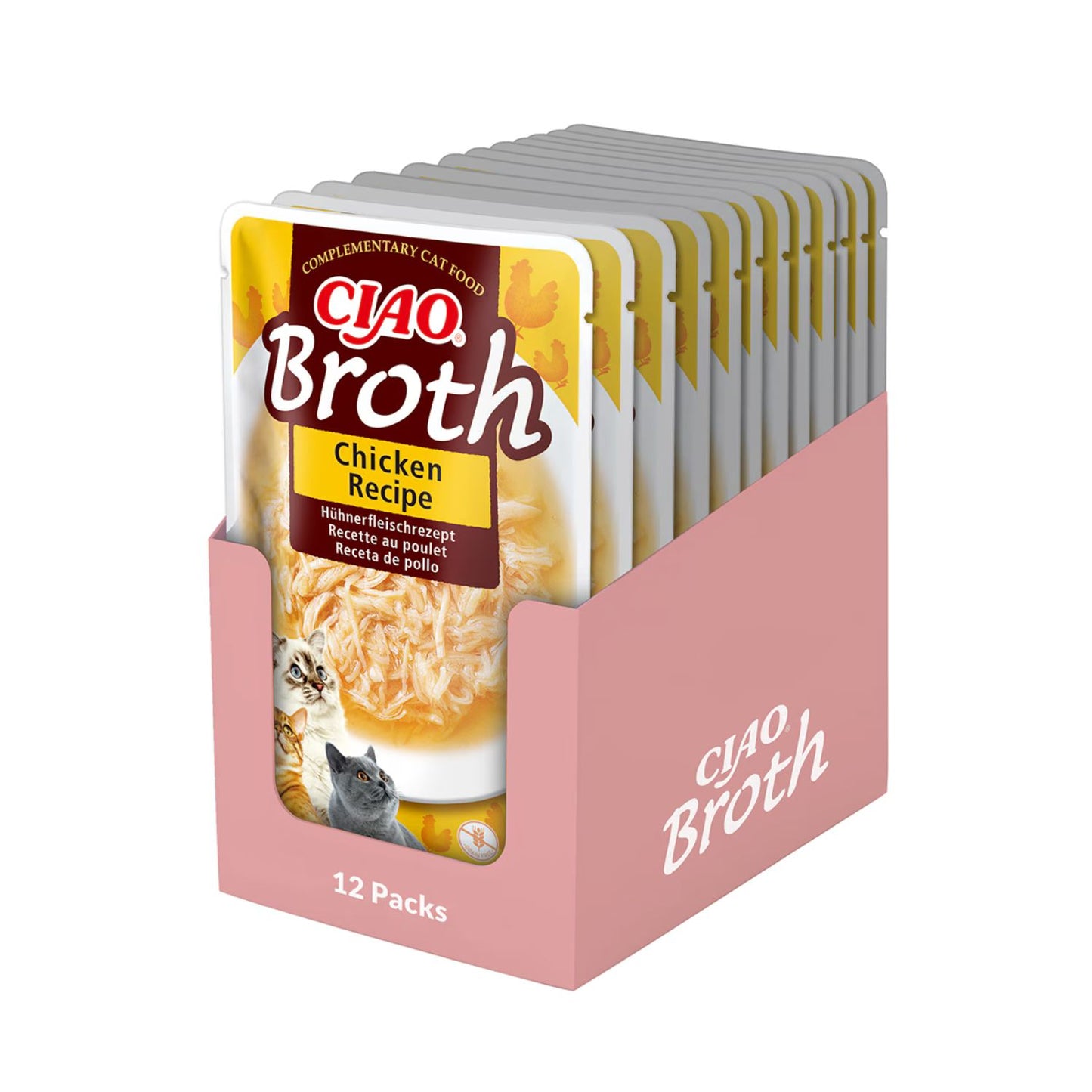 Inaba Ciao Churu Broth pentru Pisici, cu Pui, Hrana Umeda Complementara, Fara Cereale, 40g