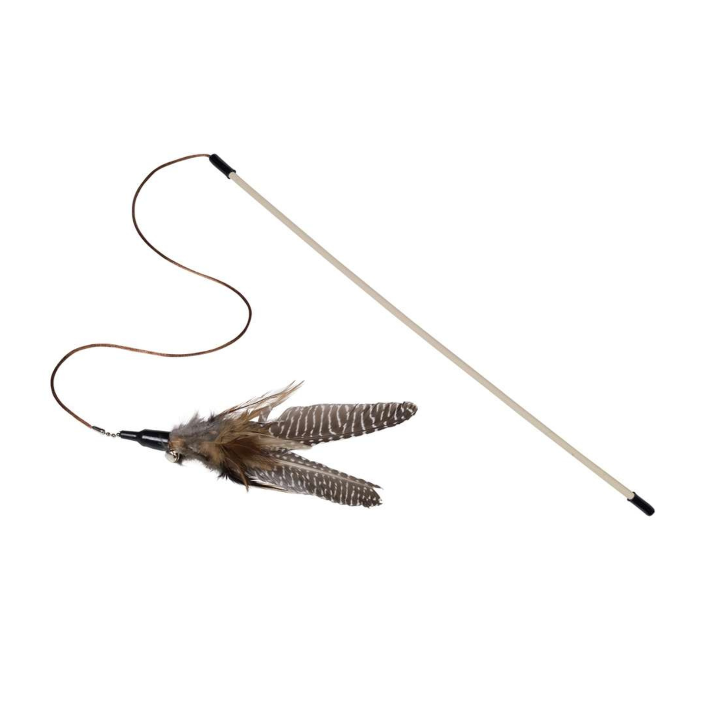 Jucarie Interactiva Nobby, Undita cu Pene Naturale, 46cm