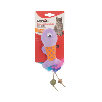 Jucarie Pisici Camon, Pestisor cu Matatabi si Catnip, 12cm