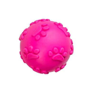 Jucarie pentru Caini Enjoy, Minge cu Labute Roz, 6 cm