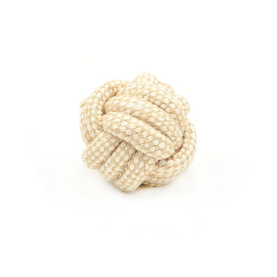 Jucarie pentru Caini Enjoy, Minge din Sfoara Impletita, 7.5 cm