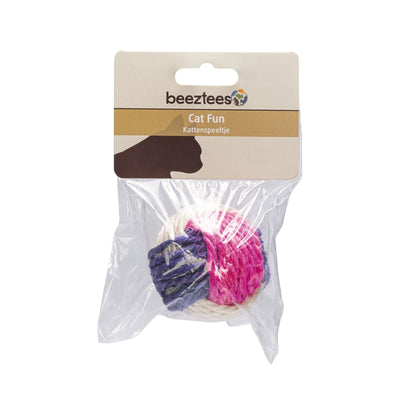 Jucarie Beeztees, Minge din Sisal Impletită cu Catnip, 6cm