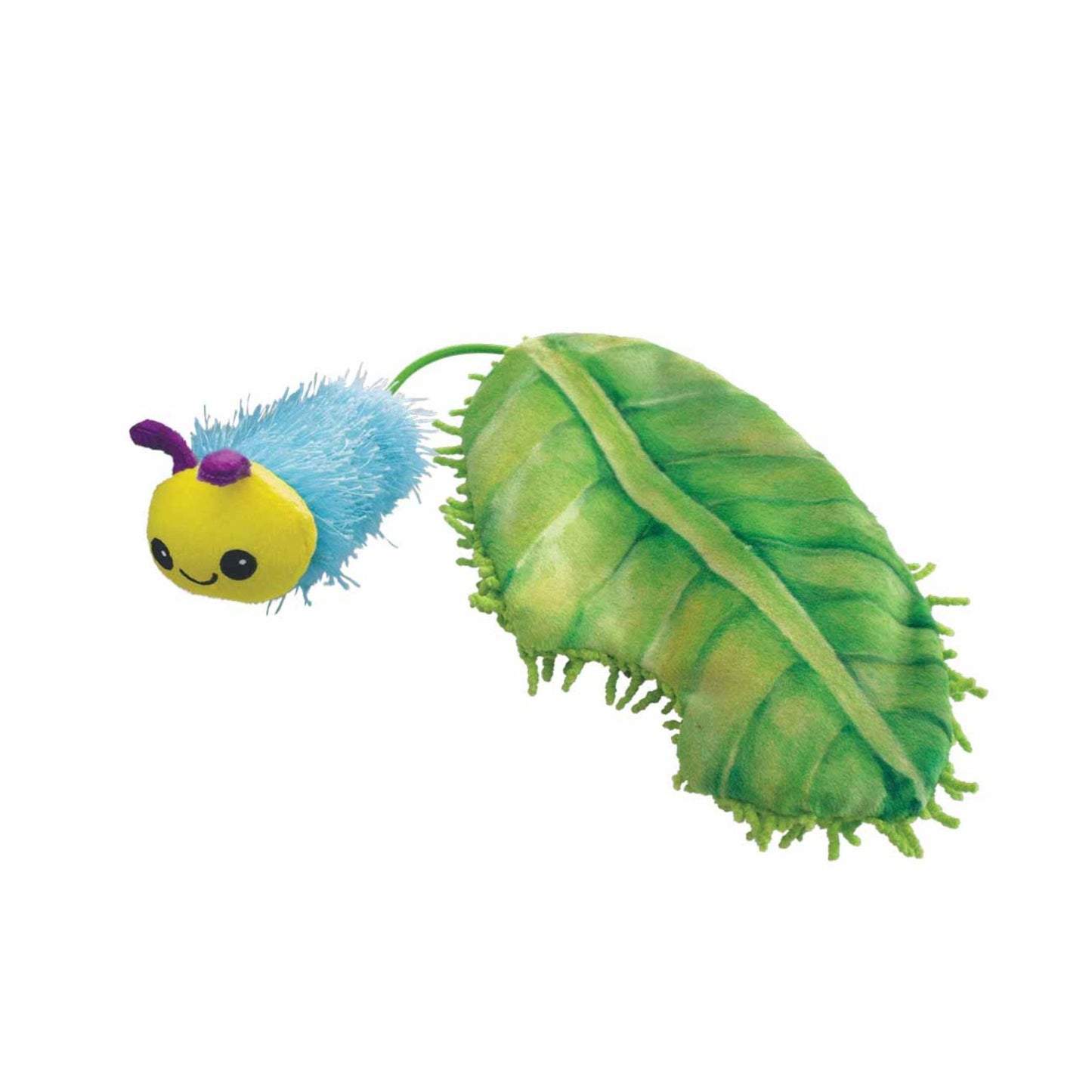 KONG Flingaroo CATerpillar Jucarie Interactiva pentru Pisici, Omida cu Catnip (Iarba Matei)