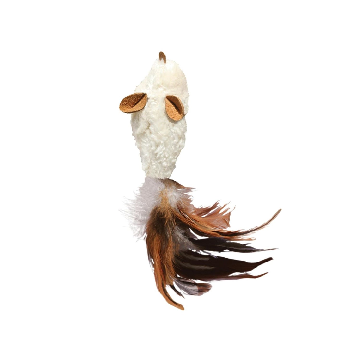 KONG Refillables Jucarie Interactiva pentru Pisici, Soricel de Plus cu Pene Reincarcabil cu Catnip (Iarba Matei)