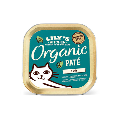 Lily's Kitchen, Hrana Umeda pentru Pisici Adult, Pateu Organic cu Peste, Fara Cereale, 85g
