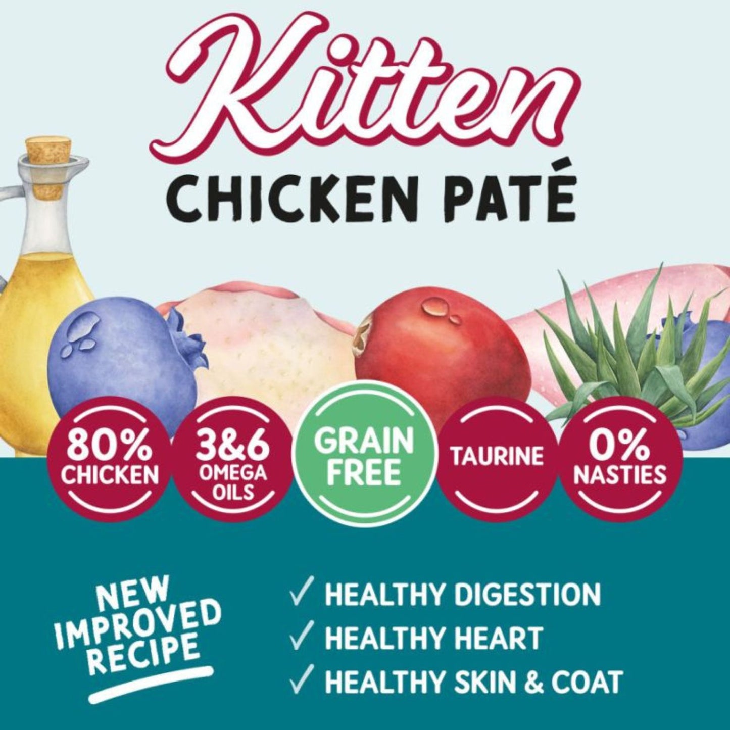 Naturo Kitten, Hrana Umeda Mousse pentru Pisici Junior, cu Pui, Fara Cereale, 85g