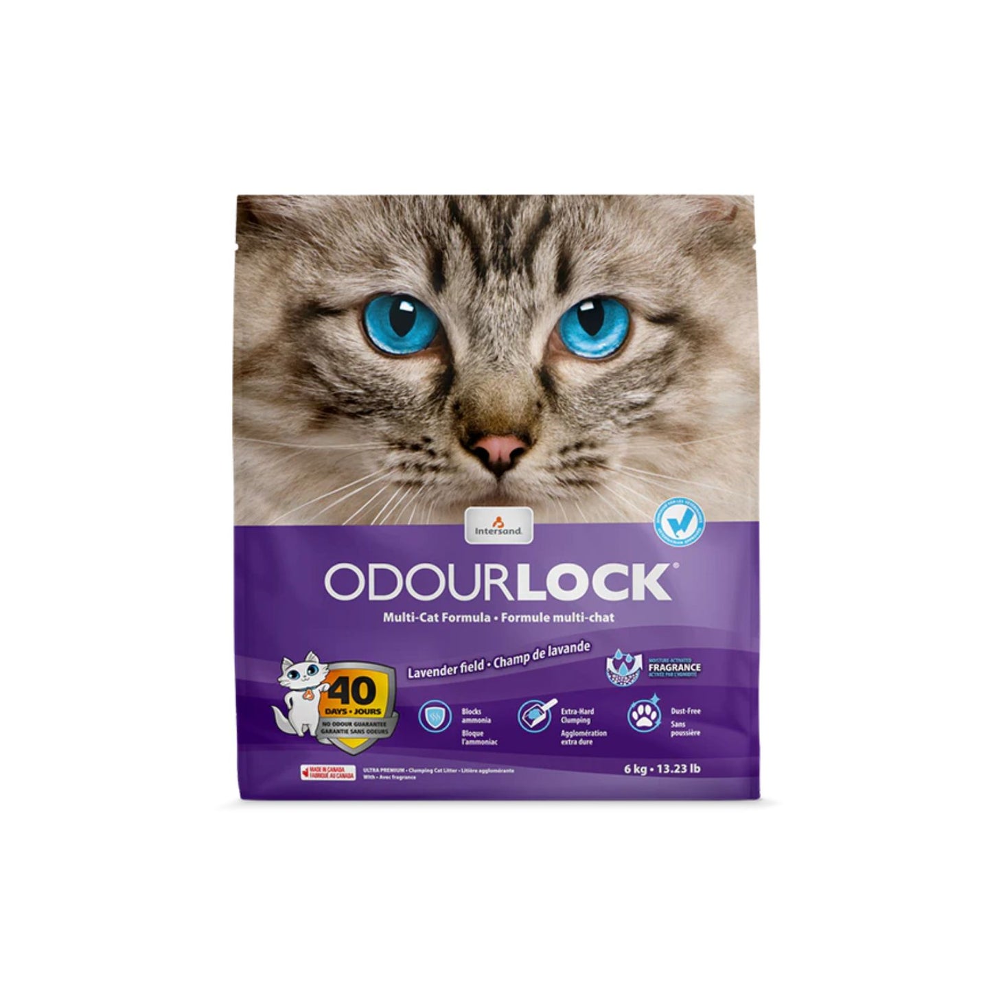 Nisip Intersand Odourlock Lavanda, Aglomerant, 6kg