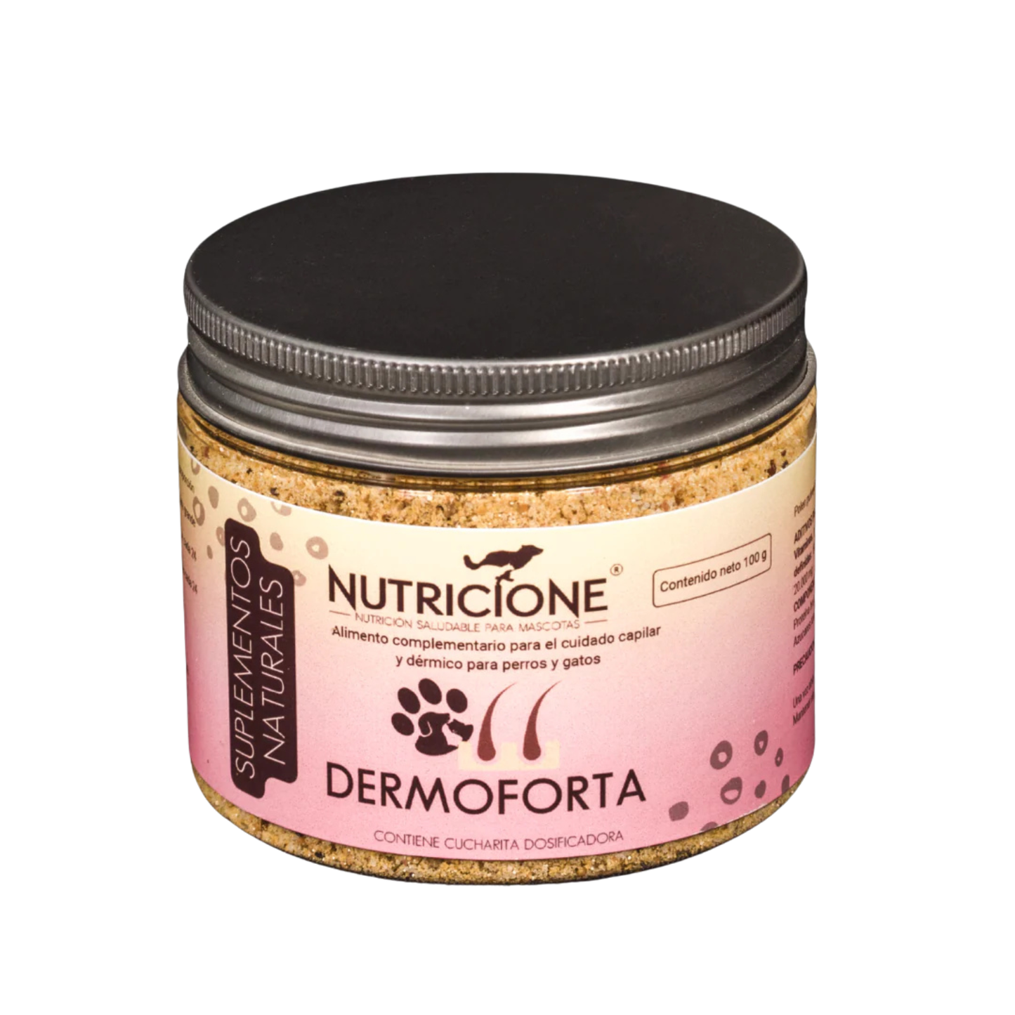 Nutricione DERMOFORTA Supliment Dermoprotector Natural pentru Caini si Pisici, 100g