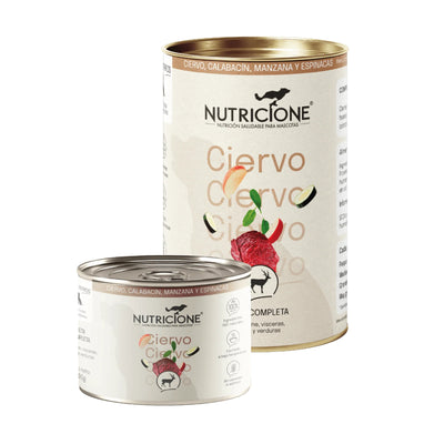 Nutricione Hrana Umeda Gatita Completa pentru Caini, Conserva cu Cerb, 400g/800g