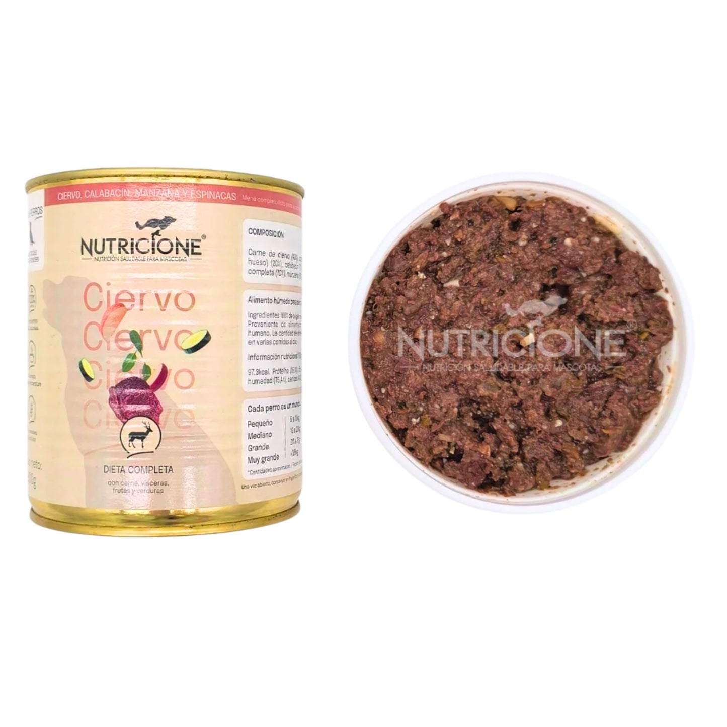 Nutricione Hrana Umeda Gatita Completa pentru Caini, Conserva cu Cerb, 400g/800g