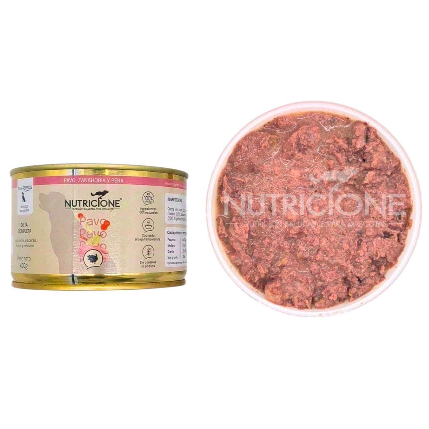 Nutricione Hrana Umeda Gatita Completa pentru Caini, Conserva cu Curcan, 400g/800g
