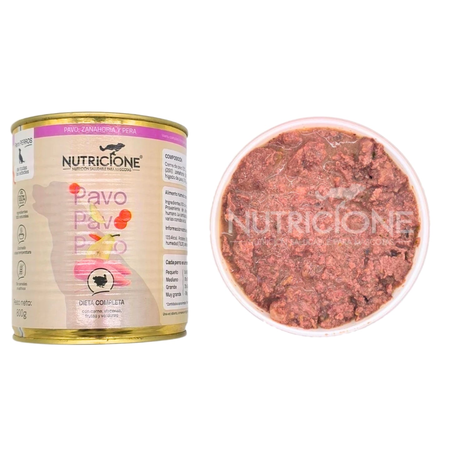 Nutricione Hrana Umeda Gatita Completa pentru Caini, Conserva cu Curcan, 400g/800g