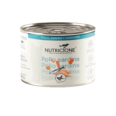 Nutricione Hrana Umeda Gatita Completa pentru Pisici, Conserva cu Pui si Sardina, 400g