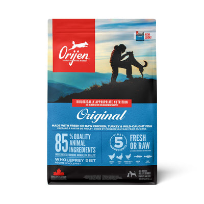 ORIJEN Original Dog, Hrana Uscata pentru Caini, Toate Etapele de Viata, 85% Ingrediente Animale, cu Pui, Curcan si Peste Salbatic, Fara Cereale, 2kg / 11.4kg