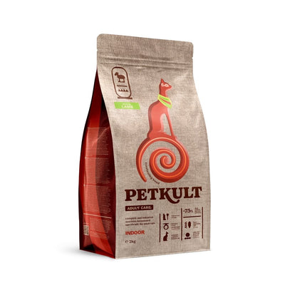 Petkult Adult Care Indoor, Hrana Uscata pentru Pisici de Interior, cu Miel, 400g / 2kg / 7kg