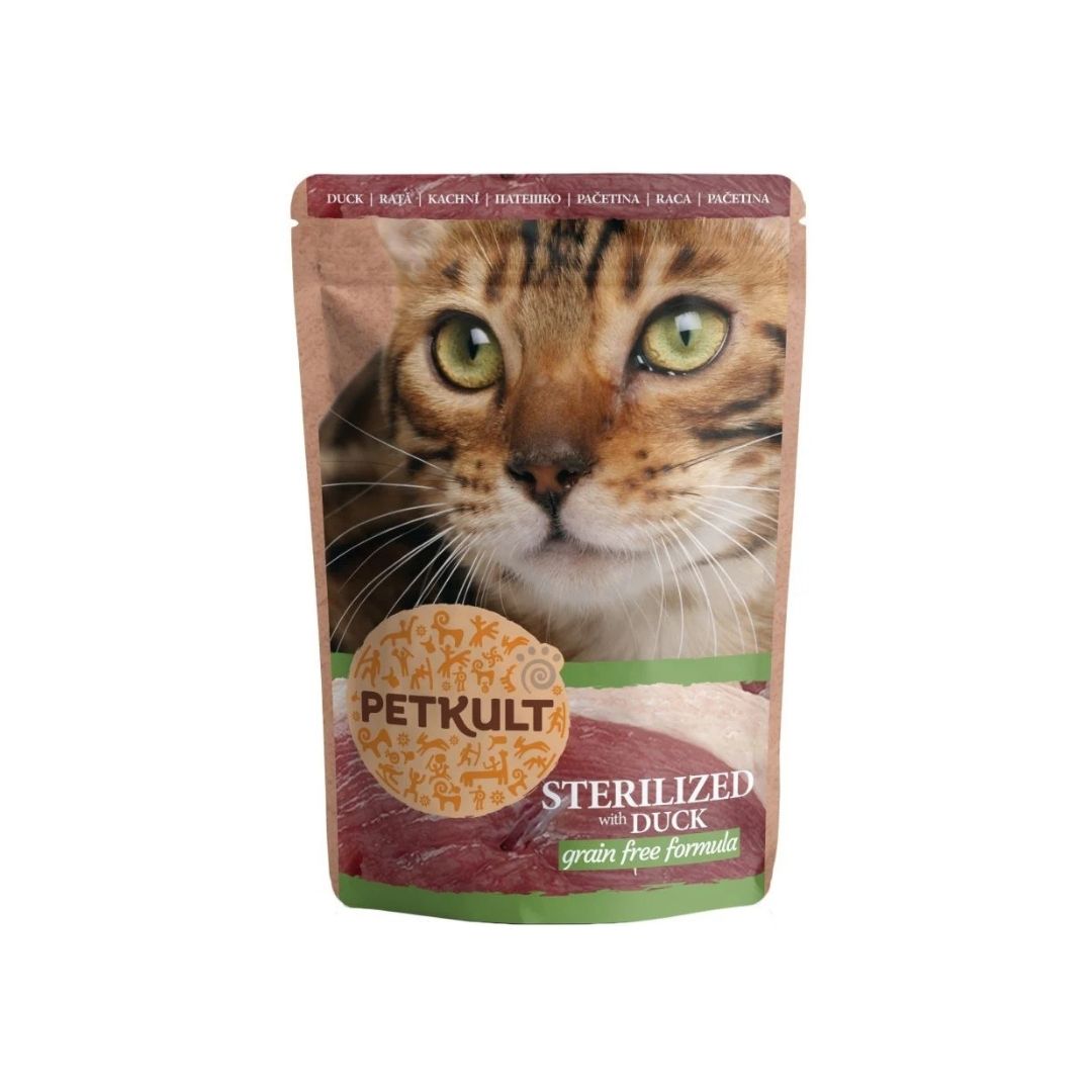 Petkult Hrana Umeda pentru Pisici Sterilizate, cu Rata, Controlul Greutatii, 100g