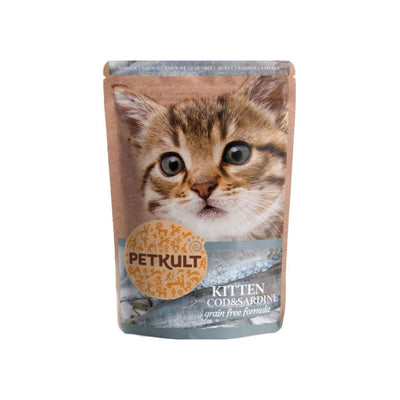 Petkult Hrana Umeda pentru Pisoi Junior, cu Cod si Sardine, 100g