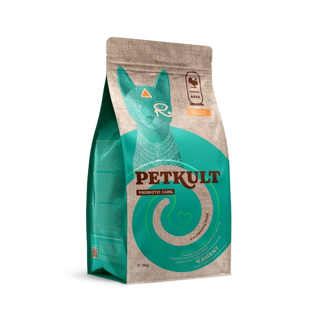 Petkult Probiotic Care Exigent, Hrana Uscata pentru Pisici Pretentioase, cu Curcan, 400g / 2kg / 7kg