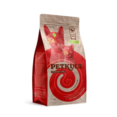 Petkult Probiotic Care Kitten & Mother, Hrana Uscata pentru Pisoi si Pisici gestante / lactante, cu Miel si Probiotice, 400g / 2kg / 7kg