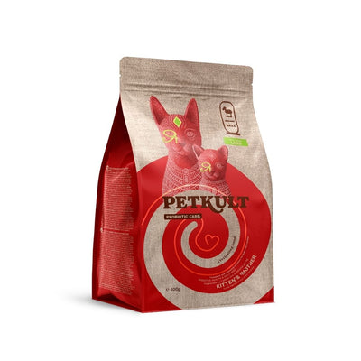 Petkult Probiotic Care Kitten & Mother, Hrana Uscata pentru Pisoi si Pisici gestante / lactante, cu Miel si Probiotice, 400g / 2kg / 7kg