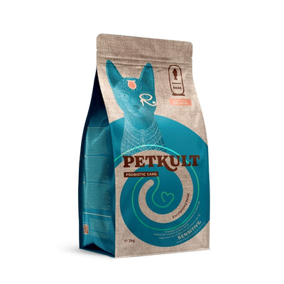Petkult Probiotic Care Sensitive, Hrana Uscata pentru Pisici cu Somon, Digestie Sensibila, 400g / 2kg / 7kg
