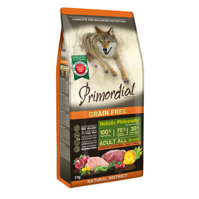 Primordial Grain-Free Holistic Dog Adult cu Carne de Caprioara si Curcan, 12kg