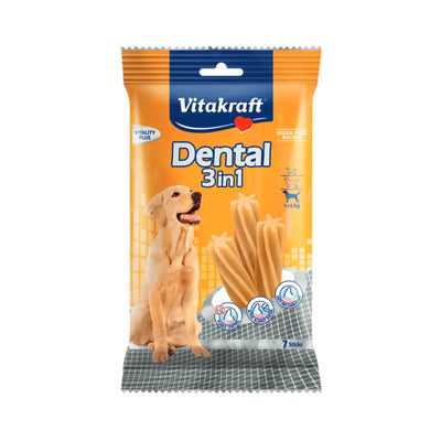 Recompense Dentare Vitakraft Dental 3in1 Medium – Igiena Orala Completa, Talie Mare (>10 kg), 180g