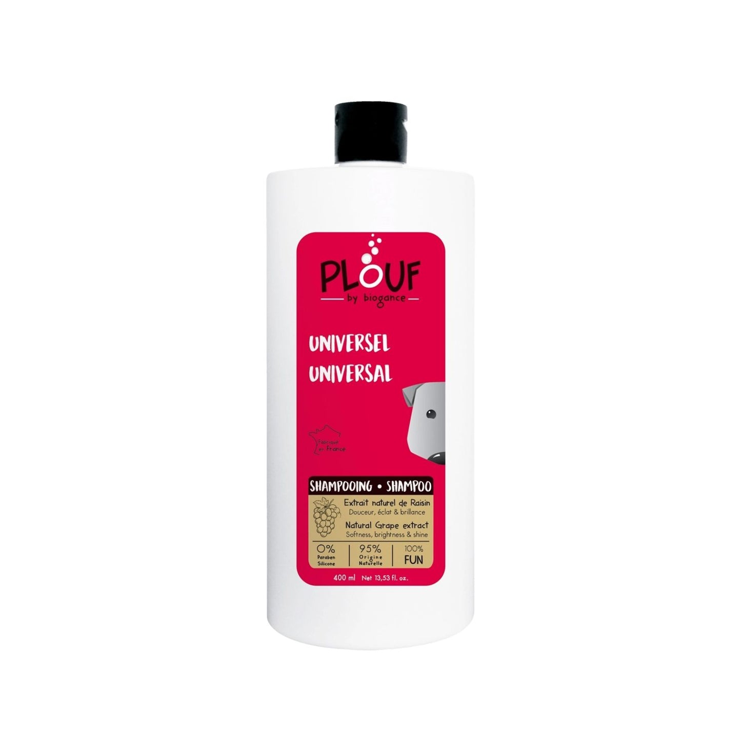 Sampon Universal Biogance Plouf pentru Caini cu Extract de Struguri, 200 ml