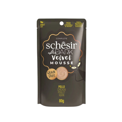 Schesir After Dark, Hrana Umeda pentru Pisici Adult, Mousse cu Pui si Organe, Fara Cereale, 80g