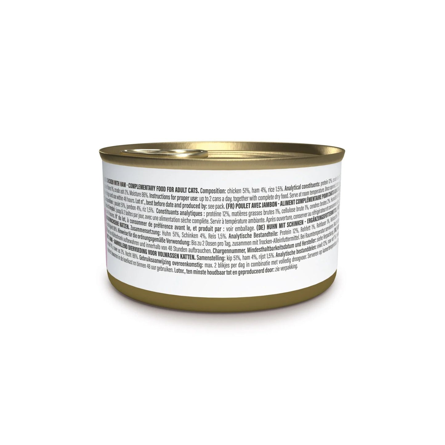 Schesir Hrana Umeda Complementara pentru Pisici Adult, File de Pui cu Sunca in Jeleu, 70g