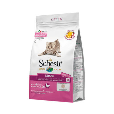 Schesir Kitten Monoprotein Hrana Uscata pentru Pisici Junior, cu Pui, Dezvoltare Sanatoasa, 400g/10kg