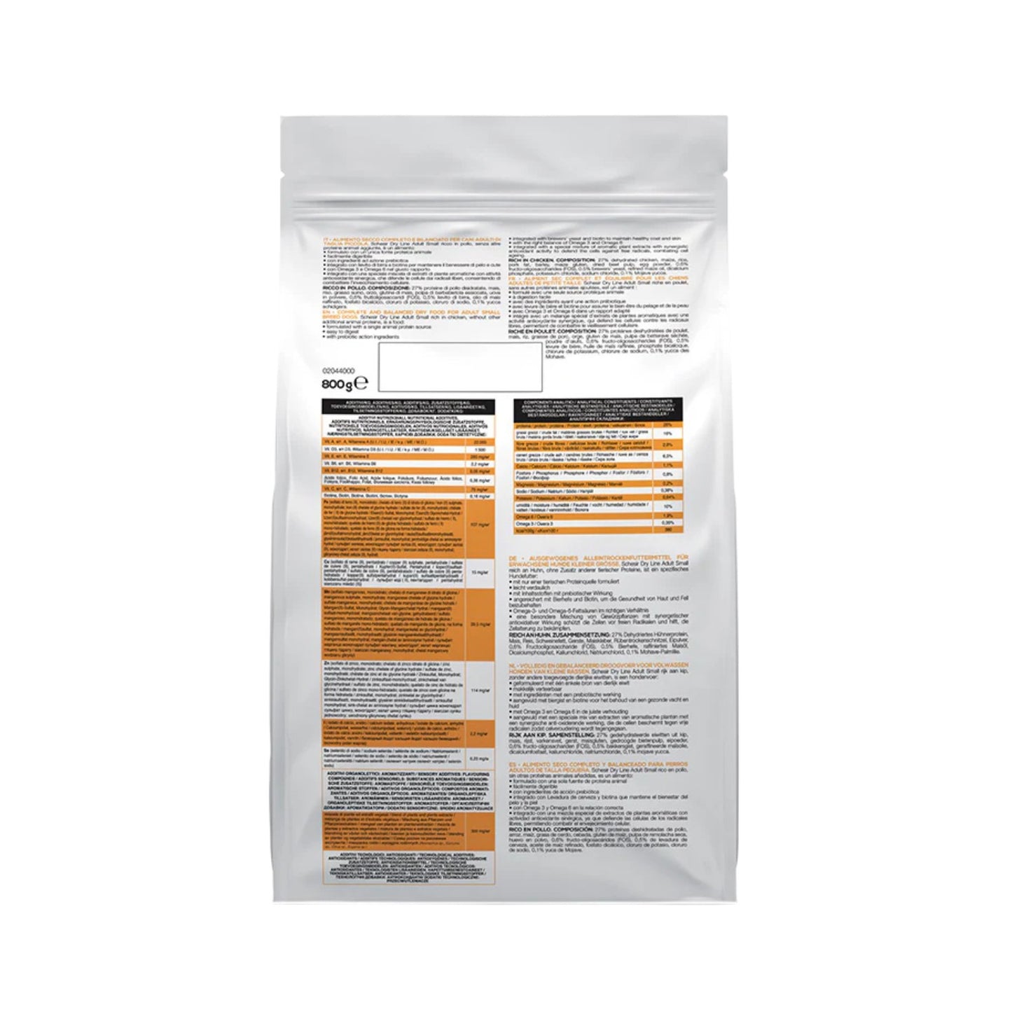 Schesir Small Adult Monoprotein cu Pui, Hrana Uscata pentru Caini Mici 800g