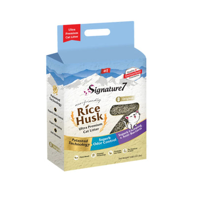 Signature7 Asternut Igienic Tofu pentru Pisici Original Rice Husk 7 L